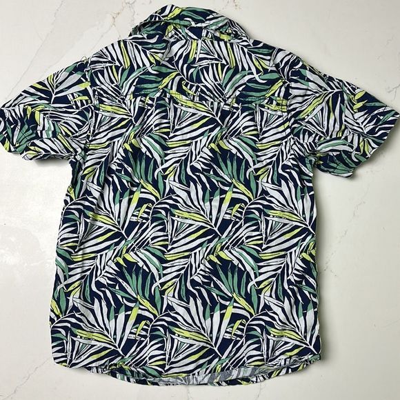 Crazy8 Tropical Print Button Down Shirt - Picture 2 of 3
